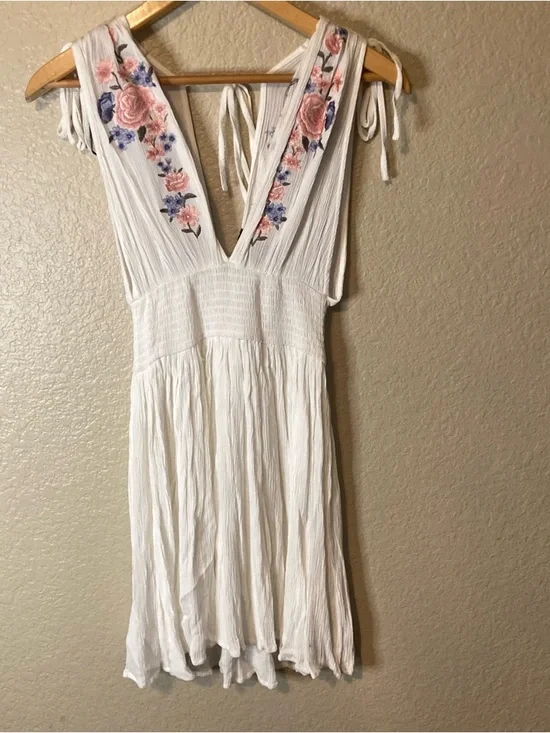 Forever 21 Boho Cottage Core Festival Floral Beachwear Smocked Waist Size Small - Picture 15 of 15